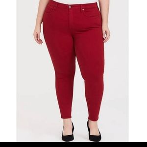 Torrid sky high skinny red jeans